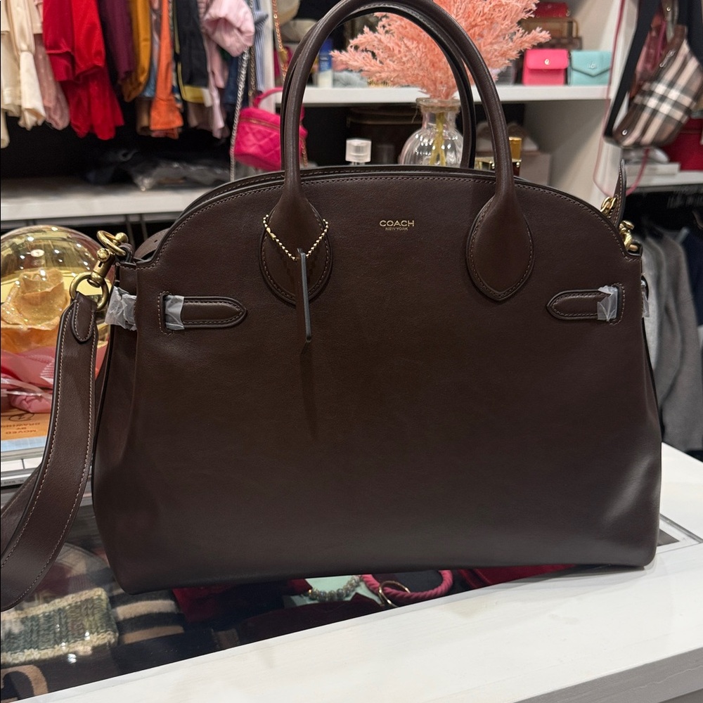 Coach Dark Brown Leather Satchel